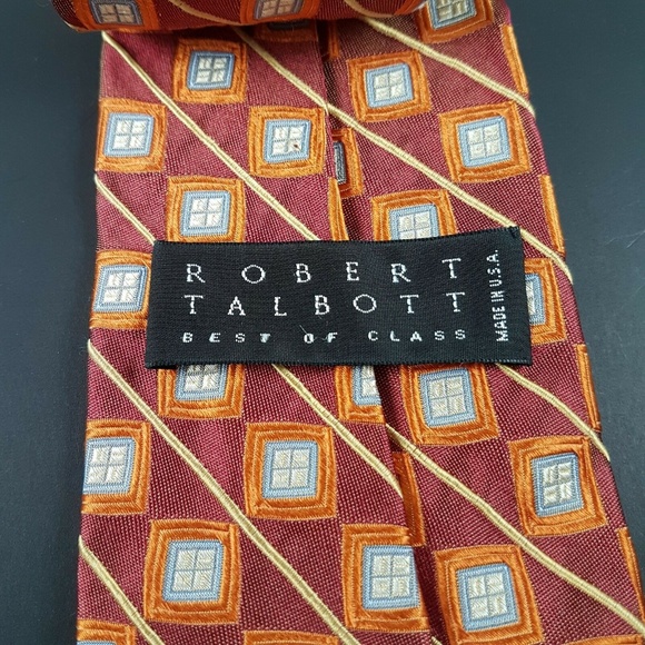 Robert Talbott Best of Class Red & Orange Tie - Picture 4 of 4